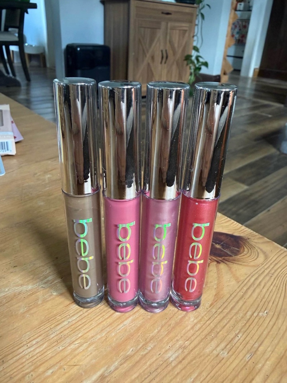 bebe Lip Gloss Set in Nude, Pink, Rose & Coral